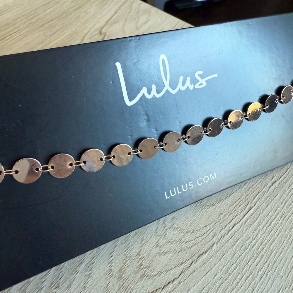 Lulus rose gold choker - NWT